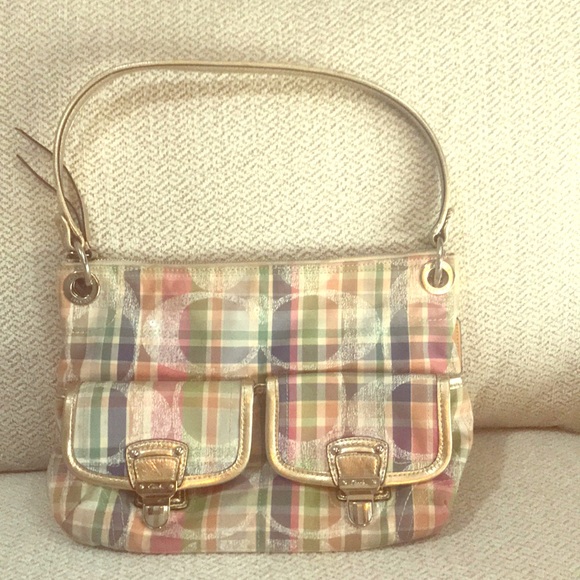 Poppy Madras Coach Purse - Picture 3 of 4